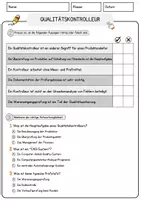 Vorschau - Arbeitsblätter - Qualitätskontrolleur Beruf Arbeitsblätter mit Fragen + Lösungen Deutsch DaZ AB - Seite 2