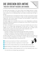 Vorschau - Arbeitsblätter - Entdeckung des antiken griechischen Theaters: Von der Tragödie zur Komödie - Seite 1