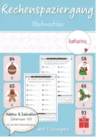 Vorschau - Arbeitsblätter - Rechenspaziergang: Weihnachten (Zahlenraum 100) - Deckblatt