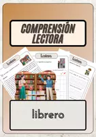 Vista previa - Hojas de trabajo - Comprensión lectora – librero + soluciones (con reserva didáctica) - Portada