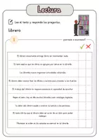 Vista previa - Hojas de trabajo - Comprensión lectora – librero + soluciones (con reserva didáctica) - página 2