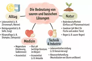 Vorschau - Arbeitsblätter - Arbeitsblatt "Die Bedeutung von sauren und basischen Lösungen" + interaktive Lösung & MP3 + Mindmap + Infografik - Seite 2