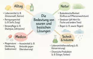 Vorschau - Arbeitsblätter - Arbeitsblatt "Die Bedeutung von sauren und basischen Lösungen" + interaktive Lösung & MP3 + Mindmap + Infografik - Seite 3