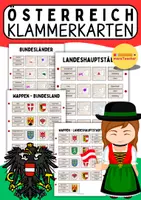 Vorschau - Stundenentwürfe - MATERIALPAKET: Österreich-Material (Booklet, Tafelmaterial, Wimpelkette, Legekreis, Klammerkarten, Ausmalbilder) (3-5 Klasse) - Seite 1