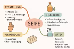 Vorschau - Arbeitsblätter - AB mit Fragen zum Thema "Seife" + Lösungsblatt + Mindmap + Infografik - Seite 2