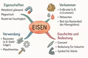 Vorschau - Arbeitsblätter - AB mit Fragen zum Thema "Eisen" + Lösungsblatt + Mindmap + Infografik - Seite 2