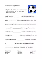 Vorschau - Arbeitsblätter - Wortartenübung Fußball - Deckblatt