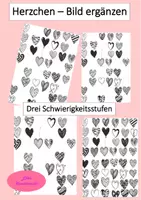 Vorschau - Arbeitsblätter - KUNST FÜR ZWISCHENDURCH - Herzen ergänzen - ein Bild weitermalen - Muttertag - Deckblatt