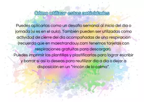 Vista previa - Tarjetas / Manipulativos - Desafío semanal de ATENCIÓN PLENA e INTELIGENCIA EMOCIONAL - página 3