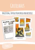 Vorschau - Arbeitsblätter - Gruselhaus, Halloween, Kunst, Vertretung, Geisterhaus - Deckblatt