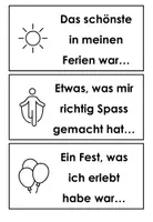 Vorschau - Poster - Sprechanlässe - Ferienrückblick (15 Impuls-Kärtchen) - Seite 1