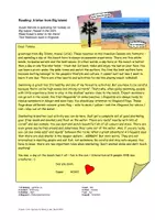 Vorschau - Arbeitsblätter - A Letter from Big Island (Leseverstehen A2) - Deckblatt