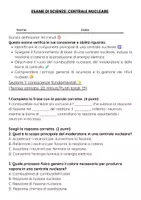 anteprima - Compiti in classe/Test - Esame di Scienze: centrale nucleare - Pagina 1