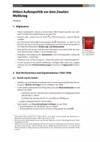 Vorschau - Arbeitsblätter - Hitlers Außenpolitik vor dem Zweiten Weltkrieg - Überblick - Seite 1
