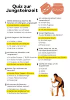 Vorschau - Arbeitsblätter - Quiz zur Alt- und Jungsteinzeit - Seite 1