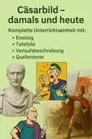 Vorschau - Arbeitsblätter - Cäsarbild damals und heute - Unterrichtsmaterial - Deckblatt
