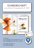 Vorschau - Unterrichtsreihen - Schönschrift Schreibschrift vereinfachte Ausgangsschrift VA festigen - Deckblatt