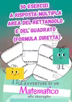 anteprima - Materiale di supporto/inclusione - 50 domande a risposta multipla sull'area del rettangolo e sull'area del quadrato (formule dirette) - Pagina di copertina