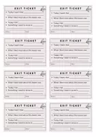 Vorschau - Aufgabenkarten - LESSON WRAP-UP TICKETS - Seite 1