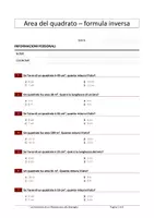 anteprima - Esercizi - 50 esercizi sull'area del quadrato e del rettangolo - formula inversa - Pagina 1