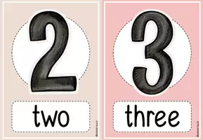 Vorschau - Präsentationen/Tafelbilder - numbers flashcards word and picture - Seite 2