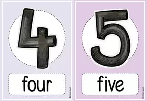 Vorschau - Präsentationen/Tafelbilder - numbers flashcards word and picture - Seite 3