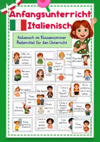 Vorschau - Poster - Anfangsunterricht Italienisch - Redemittel für den Unterricht - Deckblatt