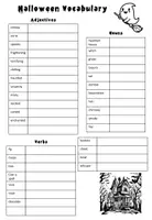 Vorschau - Arbeitsblätter - Halloween Vocabulary - Deckblatt