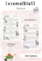 Vorschau - Arbeitsblätter - Lesemalblatt "Apfelernte" (differenziert) GS II - Deckblatt
