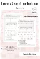 Vorschau - Arbeitsblätter - Lernstandserhebung⎟ Quiz: Deutsch 2.Klasse - Deckblatt