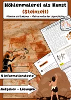 Vorschau - Arbeitsblätter - Höhlenmalerei als Kunst: Tiere, Symbole & Rituale - Deckblatt