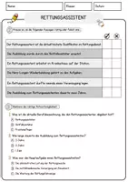Vorschau - Arbeitsblätter - Rettungsassistent Beruf Arbeitsblätter mit Fragen + Lösungen Deutsch DaZ AB - Seite 2