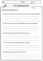 Vorschau - Arbeitsblätter - Rettungsassistent Beruf Arbeitsblätter mit Fragen + Lösungen Deutsch DaZ AB - Seite 3