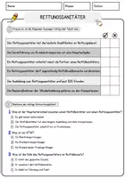 Vorschau - Arbeitsblätter - Rettungssanitäter Beruf Arbeitsblätter mit Fragen + Lösungen Deutsch DaZ AB - Seite 2