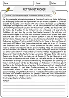 Vorschau - Arbeitsblätter - Rettungstaucher Beruf Arbeitsblätter mit Fragen + Lösungen Deutsch DaZ AB - Seite 1