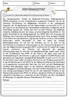 Vorschau - Arbeitsblätter - Röntgenassistent Beruf Arbeitsblätter mit Fragen + Lösungen Deutsch DaZ AB - Seite 1