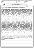 Vorschau - Arbeitsblätter - Staatsanwalt Beruf Arbeitsblätter mit Fragen + Lösungen Deutsch DaZ AB - Seite 1