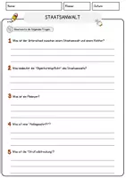 Vorschau - Arbeitsblätter - Staatsanwalt Beruf Arbeitsblätter mit Fragen + Lösungen Deutsch DaZ AB - Seite 3