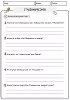 Vorschau - Arbeitsblätter - Stadionsprecher Beruf Arbeitsblätter mit Fragen + Lösungen Deutsch DaZ AB - Seite 3
