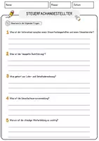 Vorschau - Arbeitsblätter - Steuerfachangestellter Beruf Arbeitsblätter mit Fragen + Lösungen Deutsch DaZ AB - Seite 3