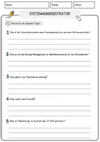 Vorschau - Arbeitsblätter - Systemadministrator Beruf Arbeitsblätter mit Fragen + Lösungen Deutsch DaZ AB - Seite 3