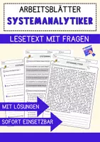 Vorschau - Arbeitsblätter - Systemanalytiker Beruf Arbeitsblätter mit Fragen + Lösungen Deutsch DaZ AB - Deckblatt