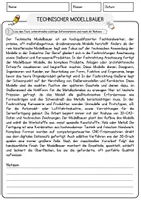 Vorschau - Arbeitsblätter - Technischer Modellbauer Beruf Arbeitsblätter mit Fragen + Lösungen Deutsch DaZ AB - Seite 1