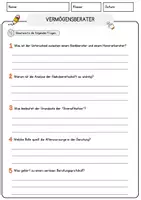 Vorschau - Arbeitsblätter - Vermögensberater Beruf Arbeitsblätter mit Fragen + Lösungen Deutsch DaZ AB - Seite 3