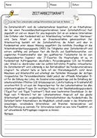 Vorschau - Arbeitsblätter - Zeitarbeitskraft Beruf Arbeitsblätter mit Fragen + Lösungen Deutsch DaZ AB - Seite 1