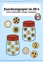 Vorschau - Spiele - Zuordnungsspiel im ZR 6 - Würfelbilder, Strichliste, Mengen, Ziffern - Deckblatt