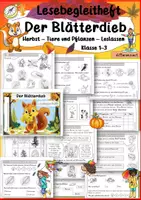 Vorschau - Arbeitsblätter - Lesebegleitheft Der Blätterdieb Klasse 1 2 3 Freiarbeitsheft Herbst - Deckblatt