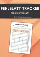 Vorschau - Arbeitsblätter - Arbeitsblätter vergessen? Fehlblatt-Tracker (Hefter richtig führen - Lernen lernen) - Deckblatt