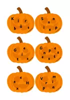 Vorschau - Fördermaterial/Inklusion - Schüttelwörter Halloween - Substantive, Verben, Adjektive - Seite 2