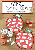 Vorschau - Anderer Materialtyp - Apfel Dominospiel (zweifachdifferenziert) - Deckblatt